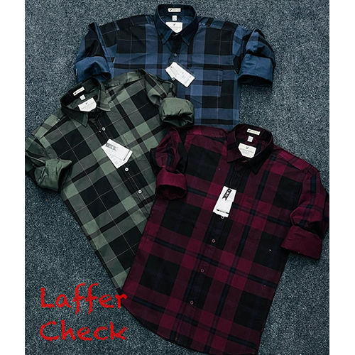 Different Available Mens Laffer Checked Shirts