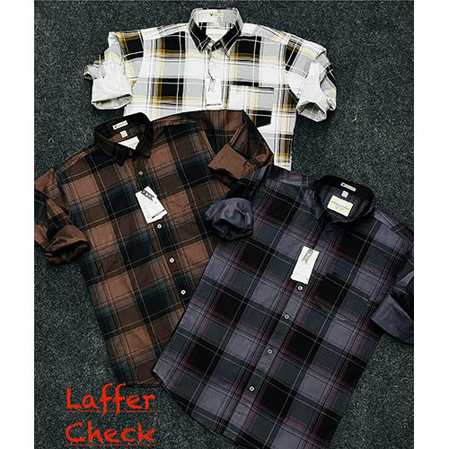 Different Available Mens Designer Laffer Checked Shirts