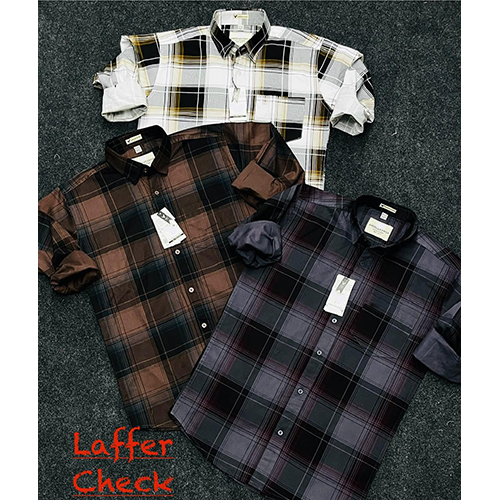 Mens Designer Laffer Checked Shirts