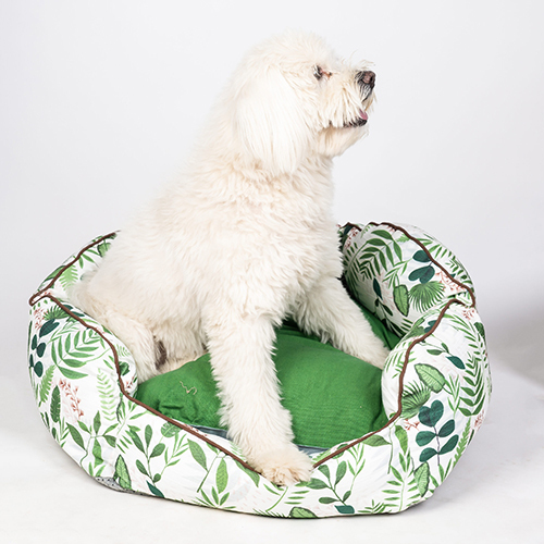 Foliage Print Small Pet Bed