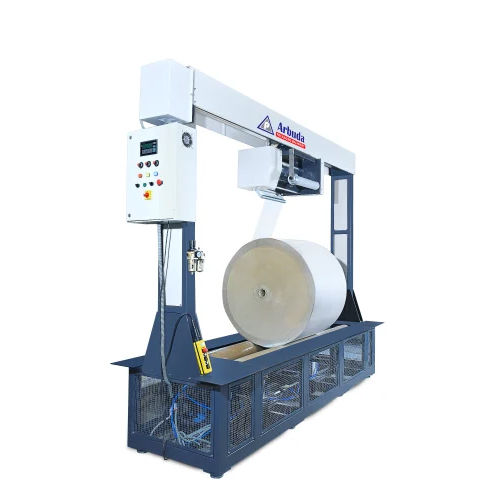 Semi-Automatic Paper Roll Stretch Wrapping Machine