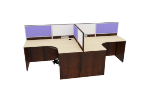 Modular Curvilinear  Workstation with board partitionWSBC2S