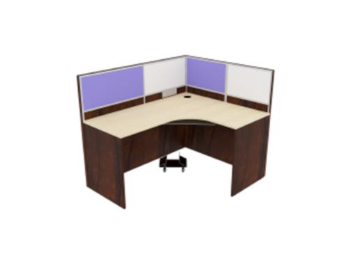 Modular Curvilinear  Workstation with board partition WSBC1S