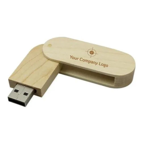 Wooden Promotional Swivel Pen Drive - Application: Industrial