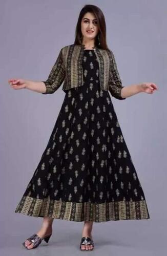 anarkali kurti with jecket