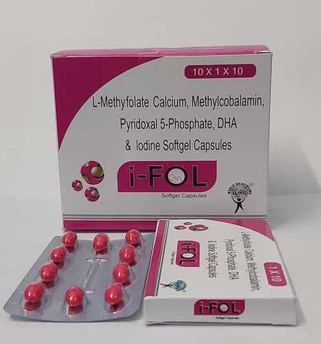 L-METHYLFOLATE CALCIUM 1MG METHYLCOBALAMIN 1500MCG PYRIDOXAL 5-PHOSPHATE 3MG DHA 40% 200MG IODINE 100 MCG SOFTGEL CAPSULE