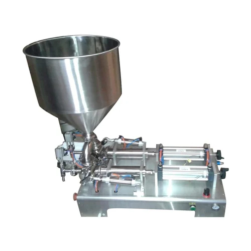 Stainless Steel Two Head Semi Automatic Piston Filling Machine