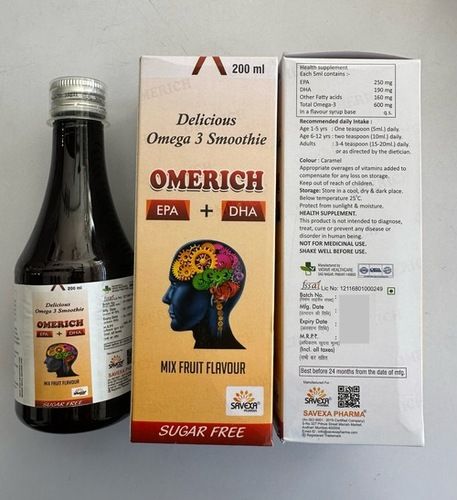 OMERICH SYRUP (EPA 250Mg DHA 190Mg Other Fatty Acids 150Mg Total Omega-3 600Mg)