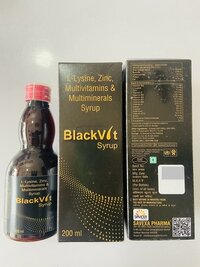 Blackvit Syrup (l-lysine Zinc Multivitamin Multi-minerals Antioxidants Syrup) General Medicines