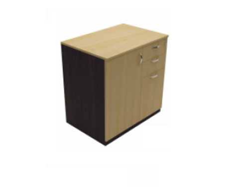 Low Height Storage with 1 no 3 Drawer pedestal 750 mm Hight LHS3(90/45)