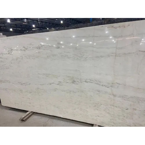 Polished 40mm White Rectangle Marble Slabs