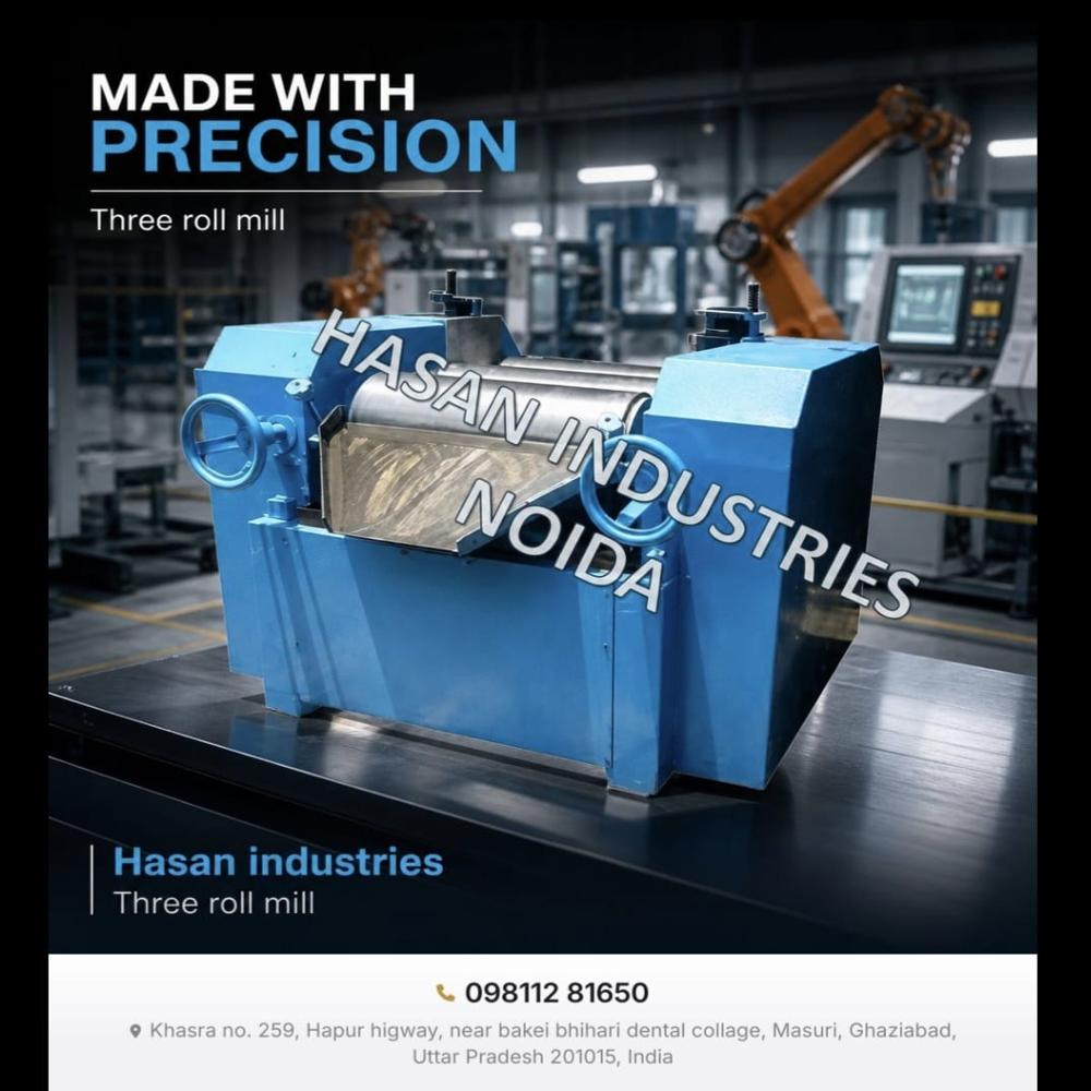 Triple Roll Mill - Capacity: 10-500 Kg/Hr