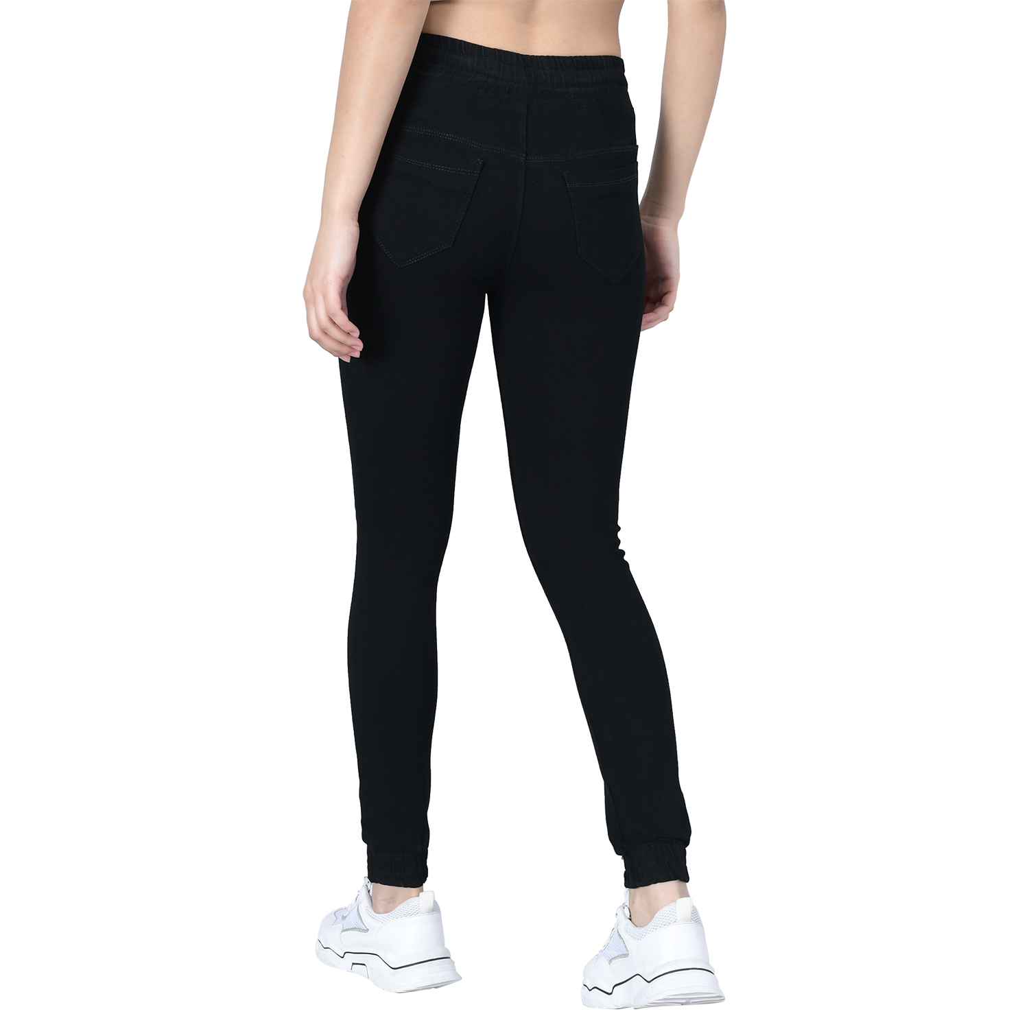 M MODDY 353Black Slim Fit Jogger Style Women Black Jeans