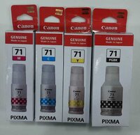 Canon 71 Color Ink Bottles - Color: Cyan Yellow Magenta Black