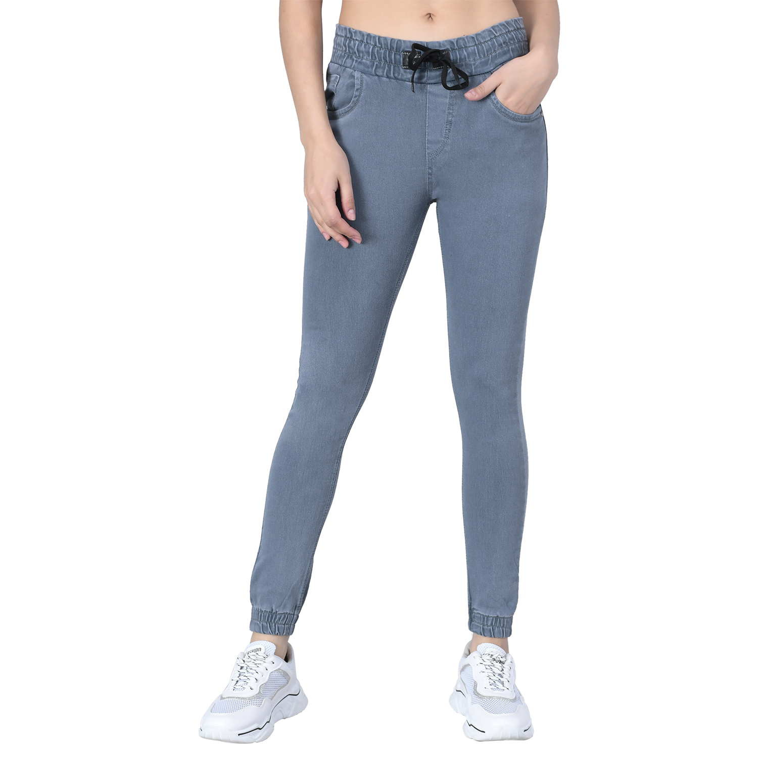M MODDY 353Grey Slim Fit Jogger Style Women Grey Jeans