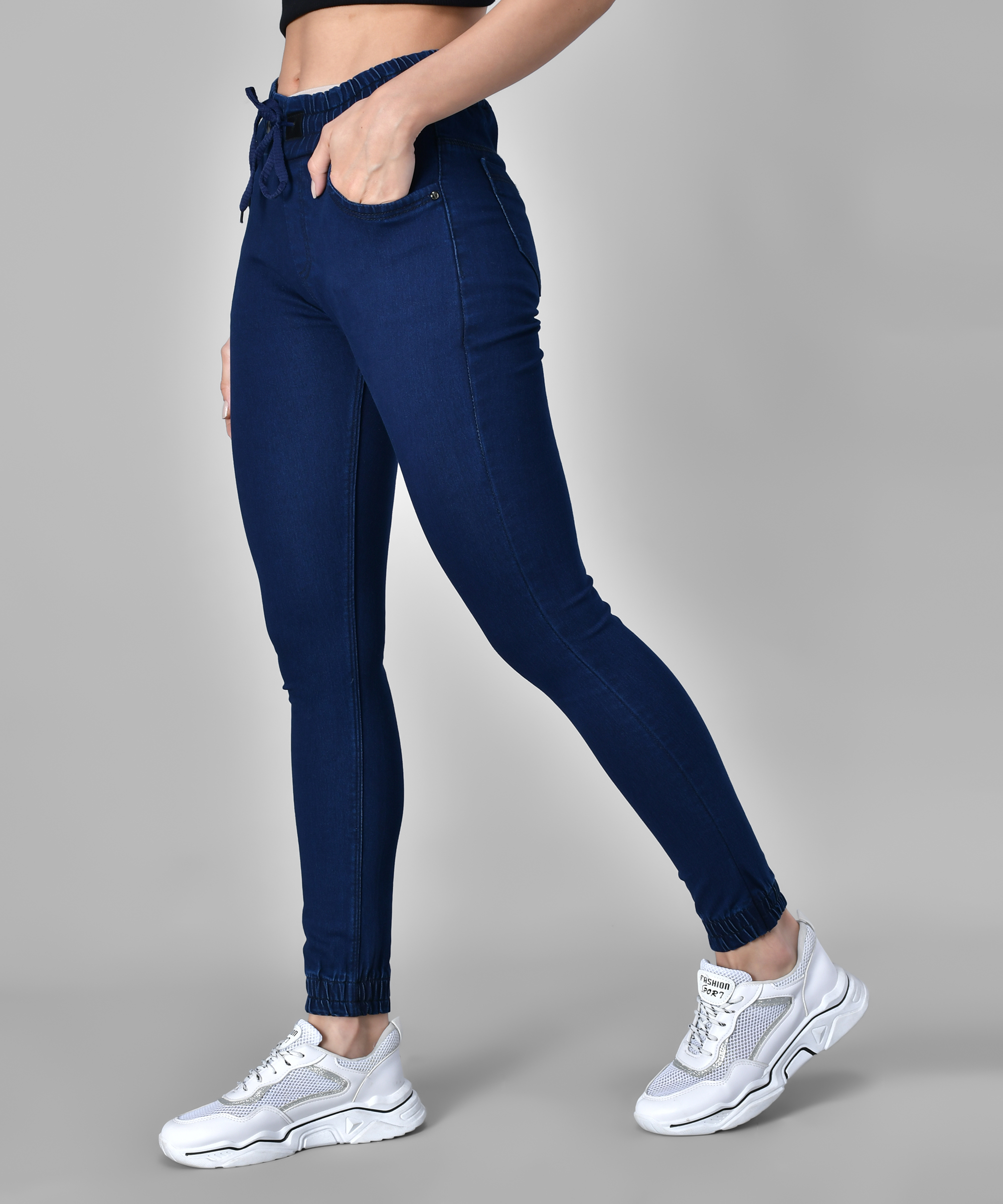 M MODDY 353HW Slim Fit Jogger Style Women Blue Jeans