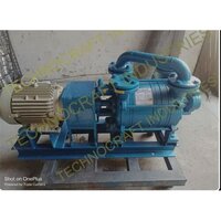 Vacuum Pump - Mild Steel, Blue | High Pressure, 50 To 10000 Lpm Flow Rate, Mechanical Seal And Gland Packing, 720 Mm Of Hg Max Suction, Versatile For Dehydration, Filtration, Distillation, And Moisture Extraction