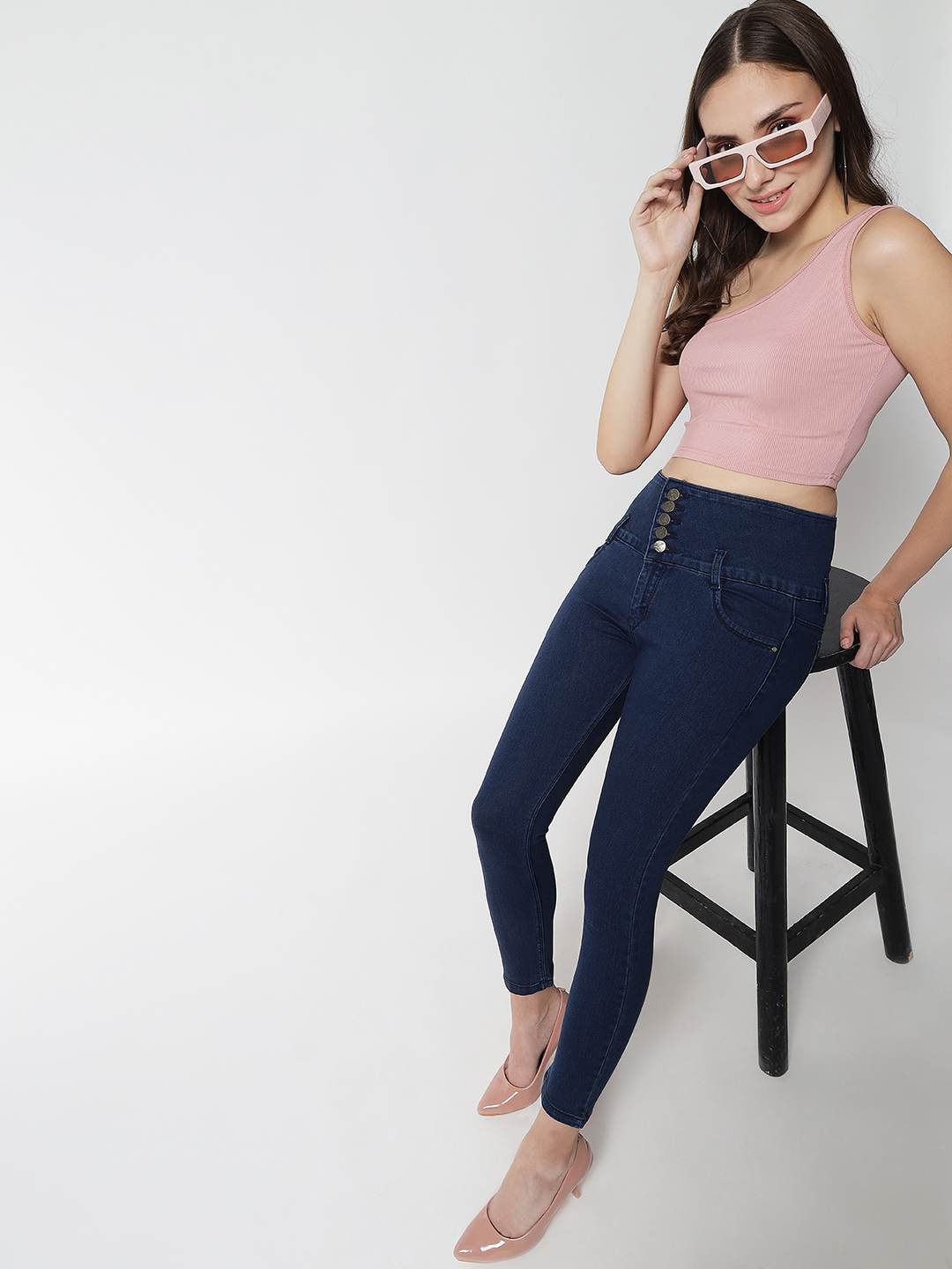 M Moddy 234HW Women Slim Fit Stretchable Blue Jean