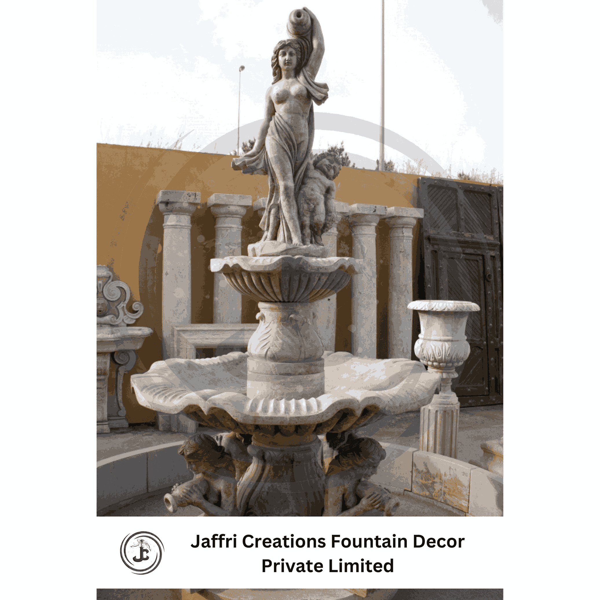 Tier Fountain with Statue