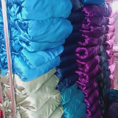 Multicolor Plain Satin Fabric