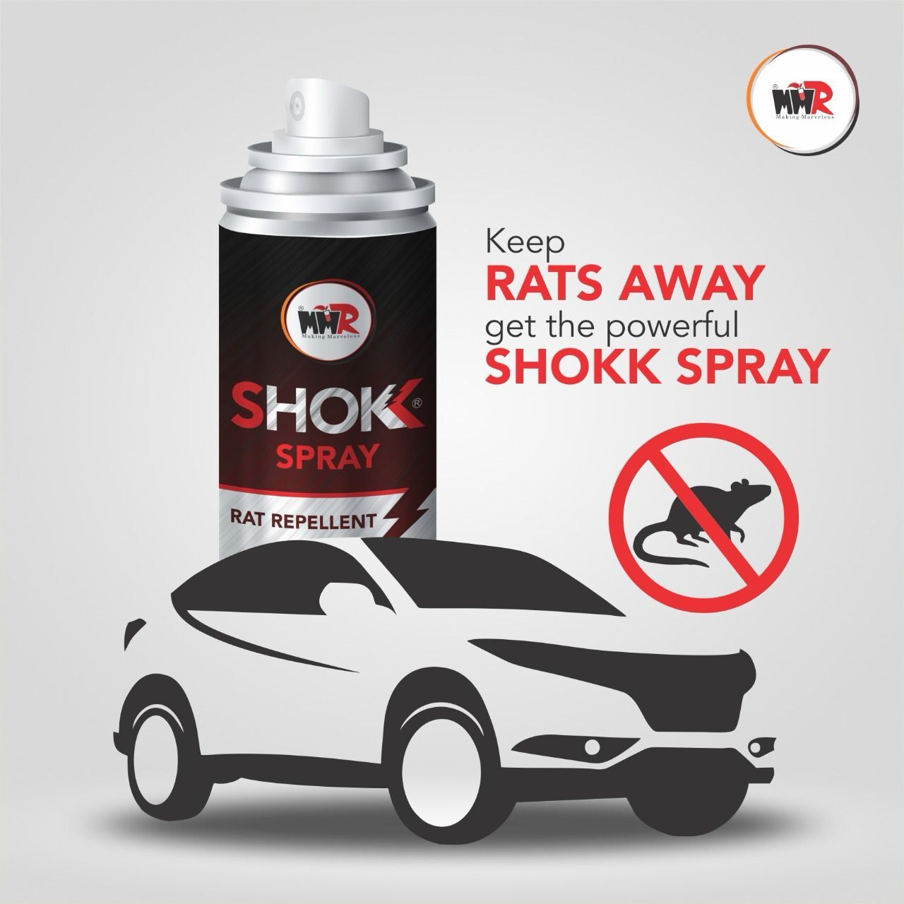 250 ML Shokk Spray Rat Repellent