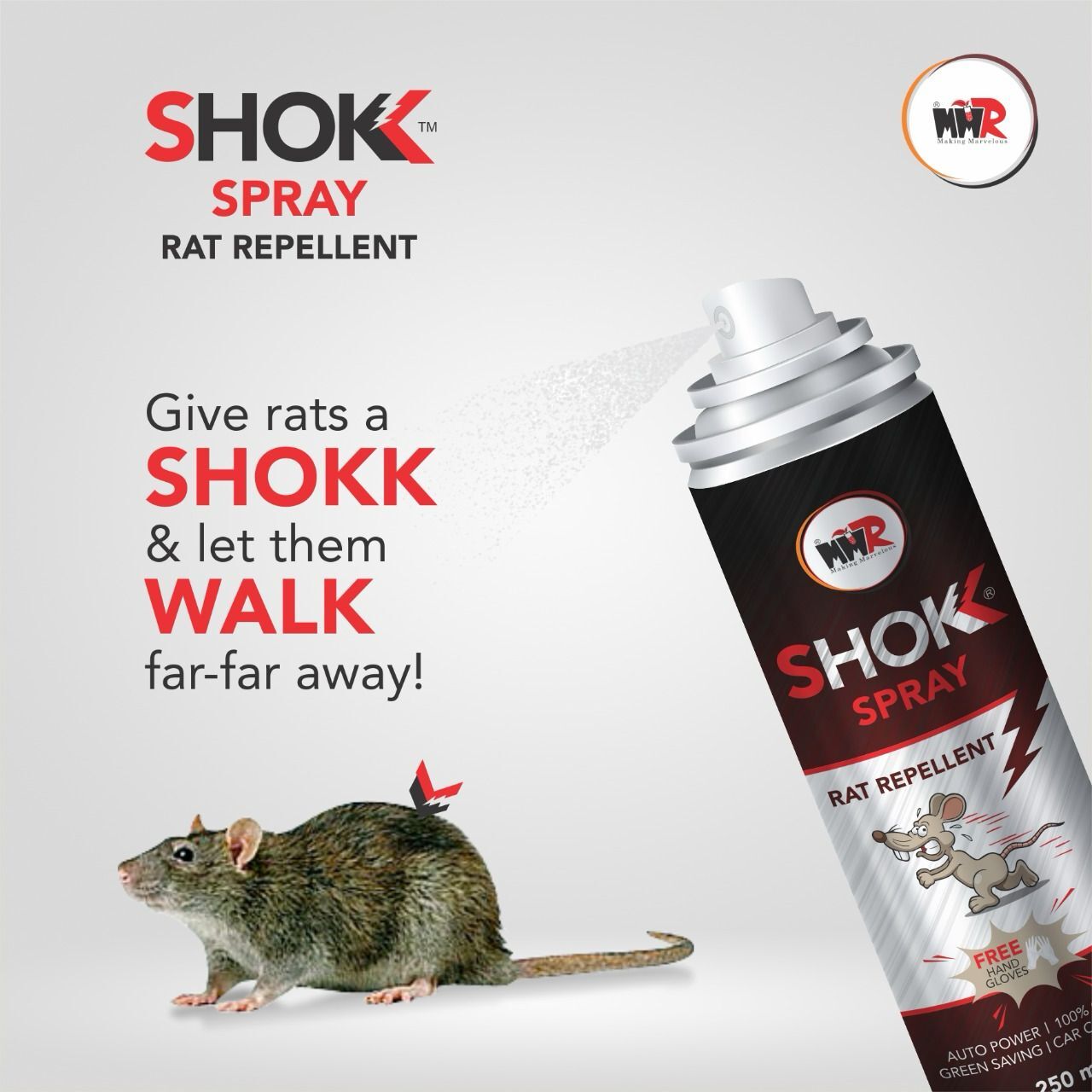 250 ML Shokk Spray Rat Repellent