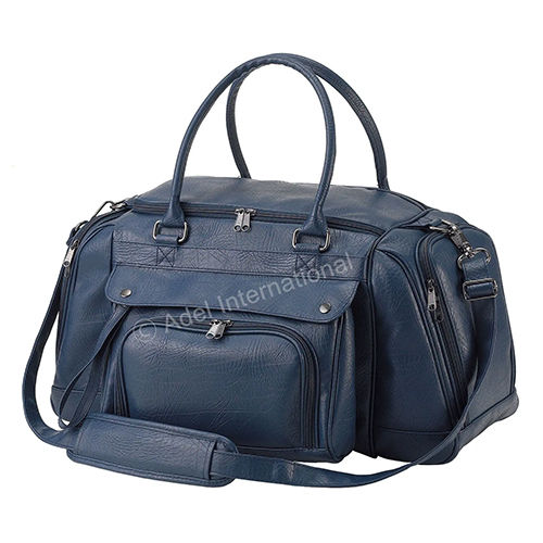 Blue A539 Genuine Leather Multi Use Duffel Bag