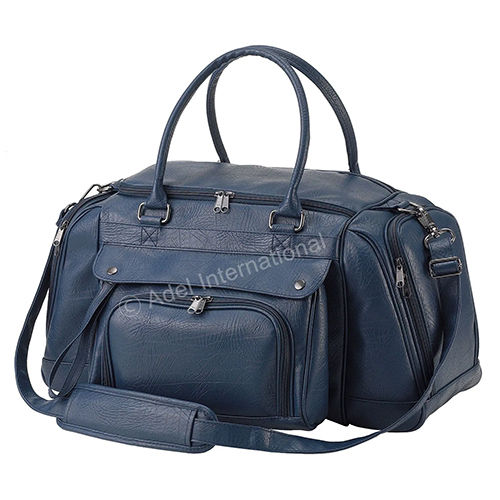 Blue A539 Genuine Leather Multi Use Duffel Bag