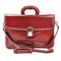 Brown A523 Top Grain Leather Laptop Case