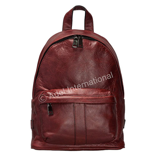 Brown A547 Top Grain Leather Backpack