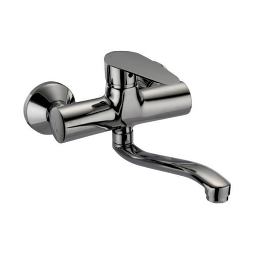 Single Lever Wall Mounted Sink Mixer With S Spout