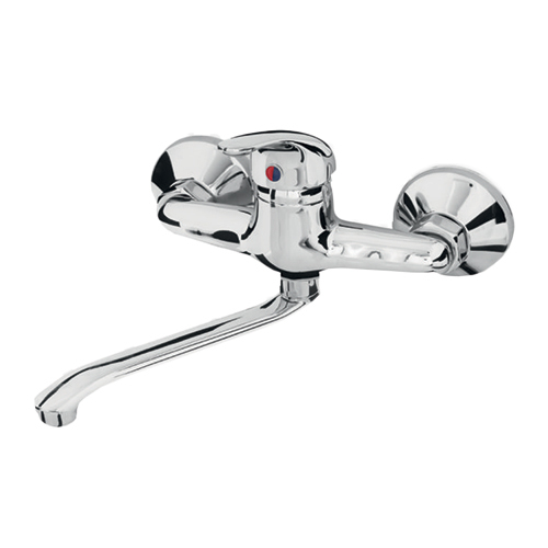 Rola Collection Single Lever Wall Mounted Sink Mixwe With S Spout