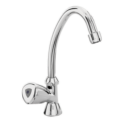 1-2 Inch Cp Swivel Pillar Cock With Spout - Color: Silver