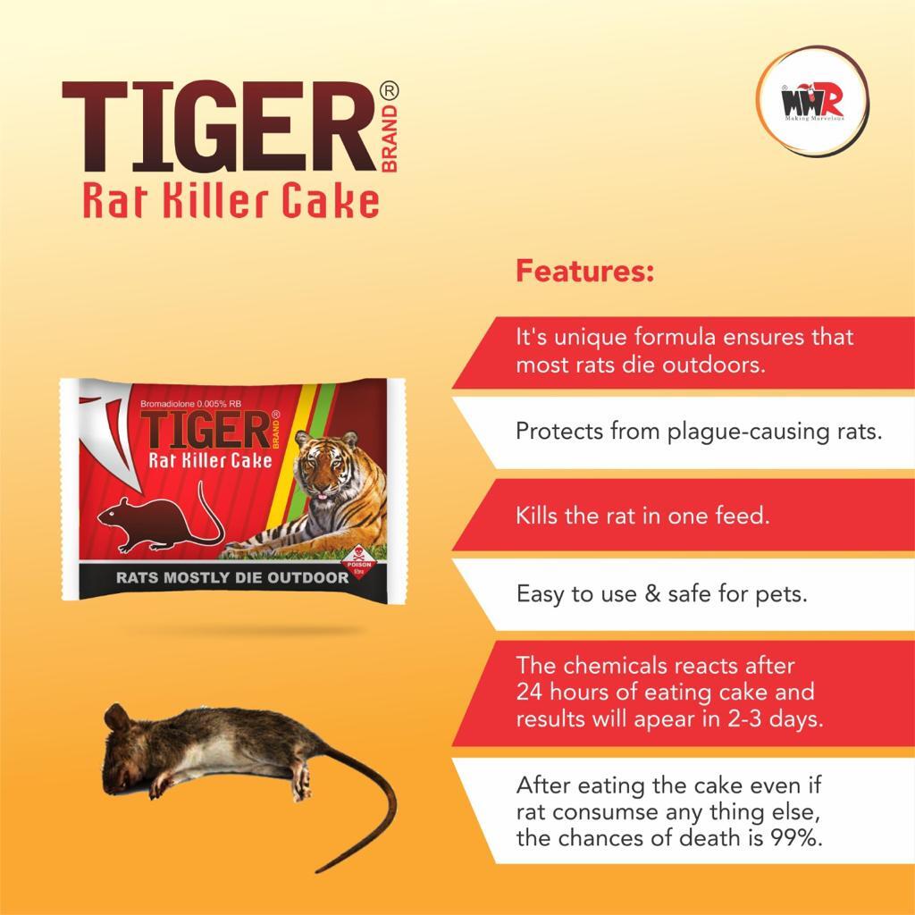 0.005% Tiger Ratkiller Bromadiolone Cake