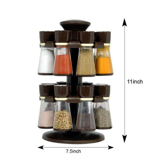REVOLVING PLASTIC SPICE RACK MASALA ORGANISER (0103)