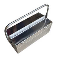 Stainless Steel Tool Box - Silver Finish, High Performance Warranty Included