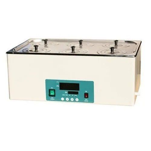 White Semi-Automatic Stainless Steel Stretching Inner Chamber Laboratory Water Bath