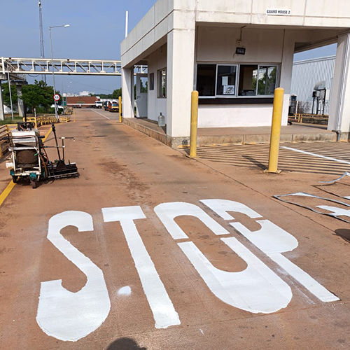 Stop Exit Thermoplastic Paint Marking Services By Interglobe Engineering