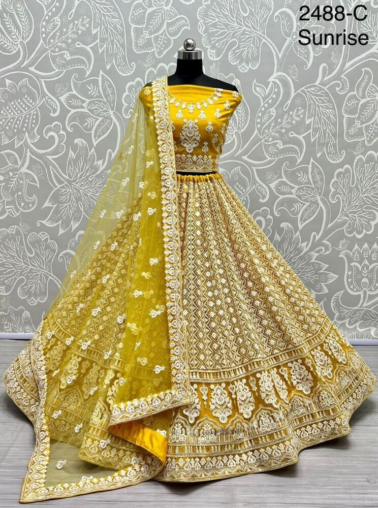 Mustard lehenga choli
