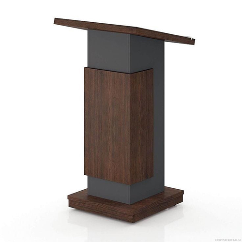 Solid Wooden Podium With Tilting Table Top