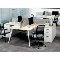 X-Shaped Open Office Work Station