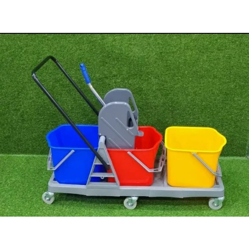 Triple Bucket Wringer Trolley