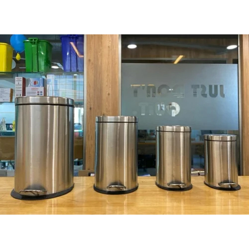 Stainless Steel Plain Pedal Dustbin