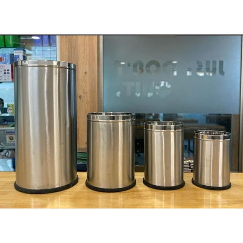 Stainless Steel Plain Dustbin Application: Industrial