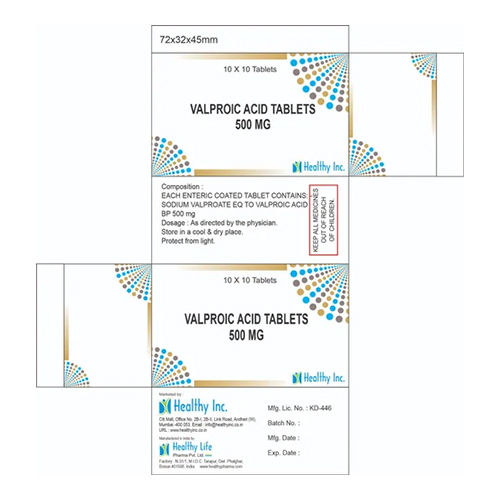 500mg Valproic Acid Tablets Grade: Medicine Grade