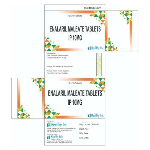 10Mg Enalaril Maleate Tablets Ip Grade: Medicine Grade