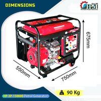 3 Phase 10 KVA Portable Petrol Generator Recoil and Self Start Model HP-3P-13000E