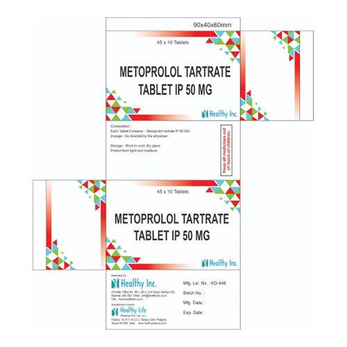 50Mg Metoprolol Tartrate Tablets Ip Grade: Medicine Grade