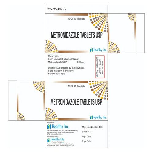 Metronidazole Tablets Usp Grade: Medicine Grade