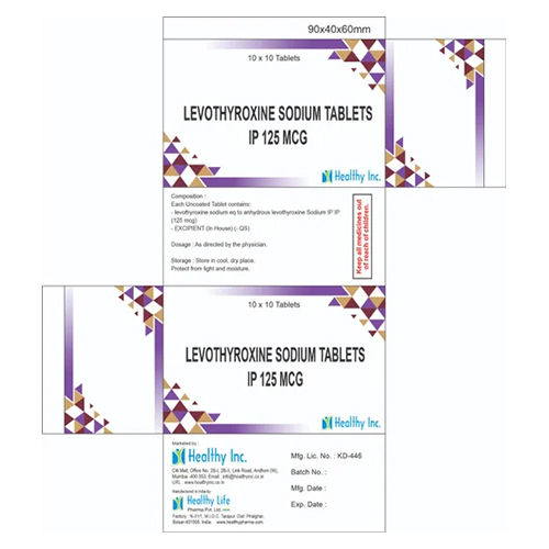 125Mcg Levothyroxine Sodium Tablets Ip Grade: Medicine Grade